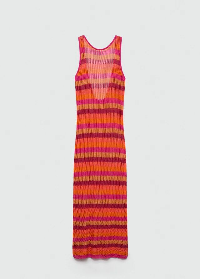 Vestido crochet rayas