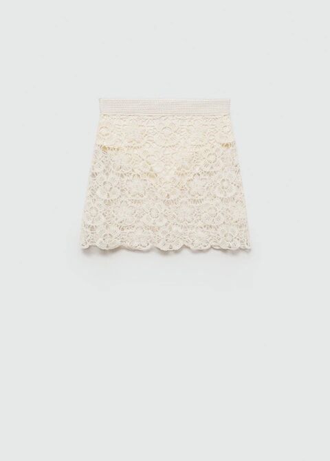 Mini falda crochet flores