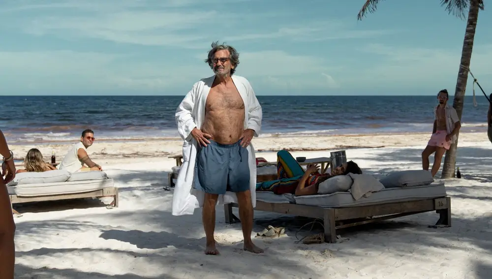 Griffin, durante el rodaje en México de "Ex maridos"