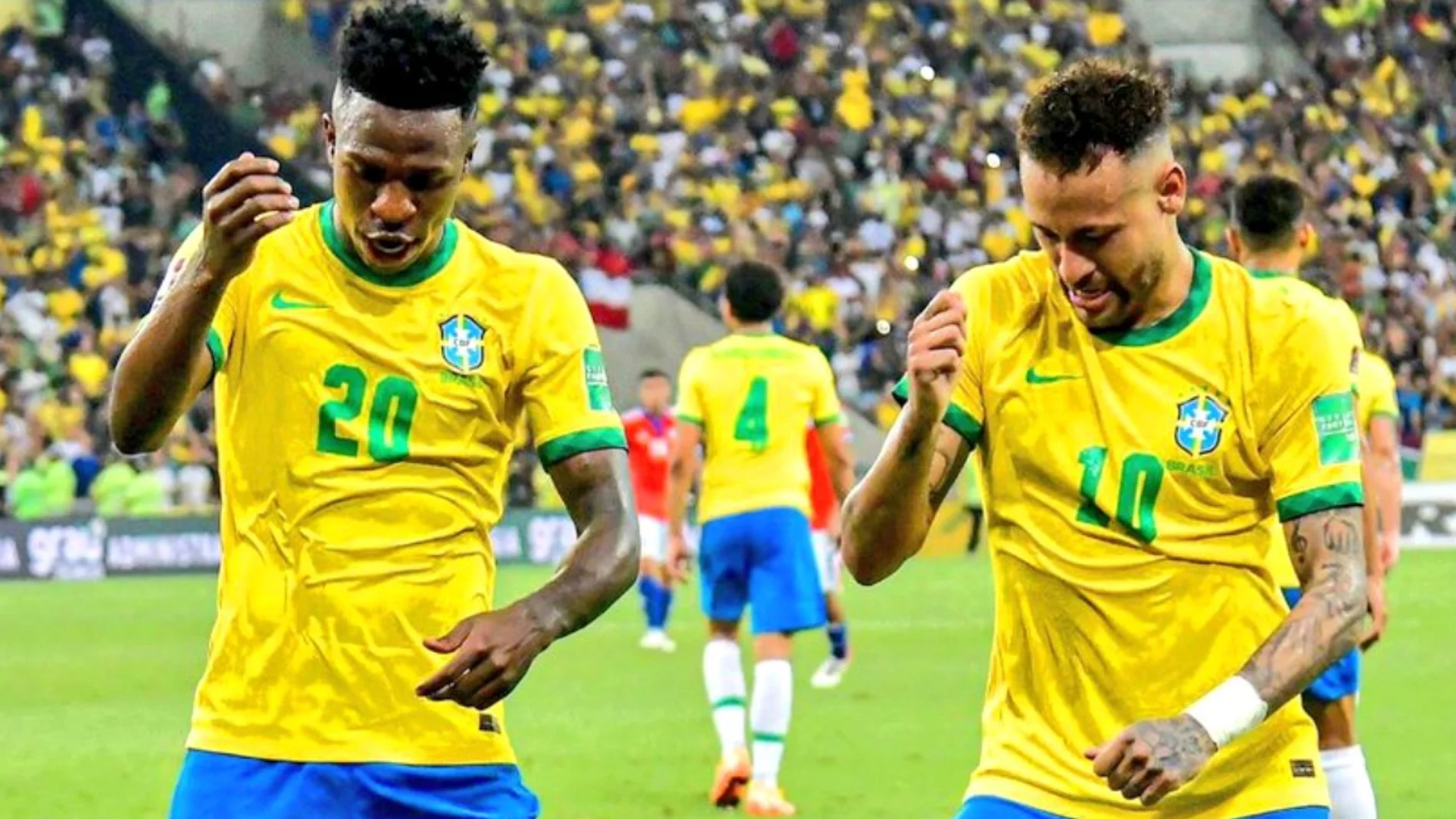 Vinícius y Neymar, con Brasil en 2019