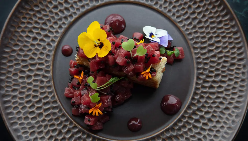 Tartar de Atún en el Restaurante La Veranda