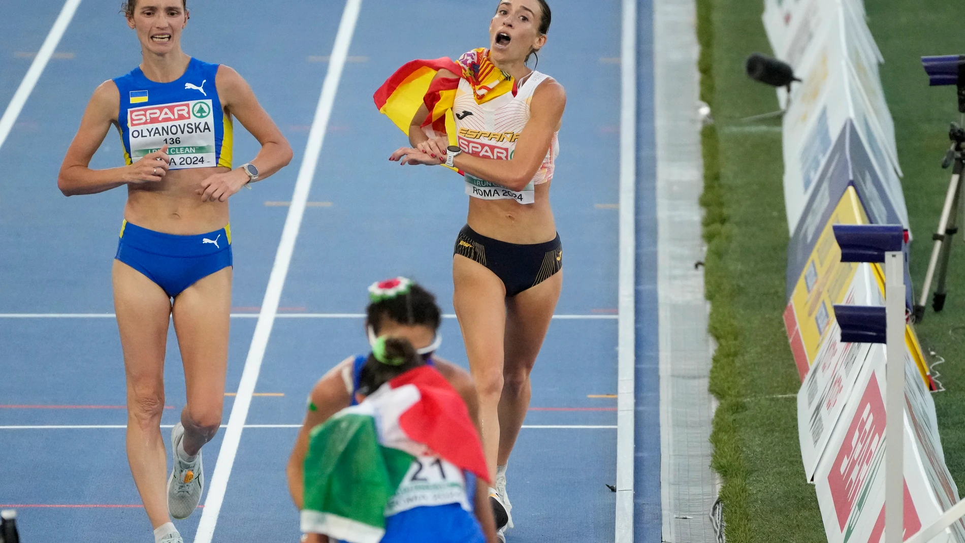 Laura García-Caro, en el momento en que pierde el bronce