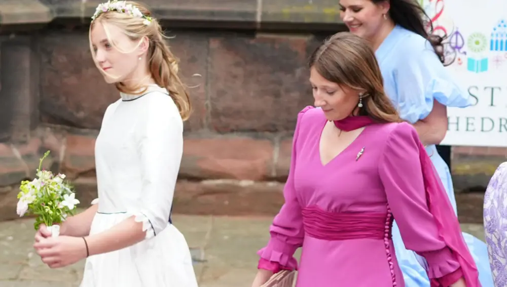 Isabel Rodríguez-Legorburu a su llegada a la boda