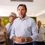 El ministro de Transportes, Óscar Puente, en un reciente acto del PSOE en Almería con motivo de las elecciones europeas