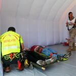 Simulagro de emergencias realizado por efectivos de la Agencia de Protección Civil 
