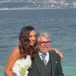 Iván Ferreiro y Noa García en su boda