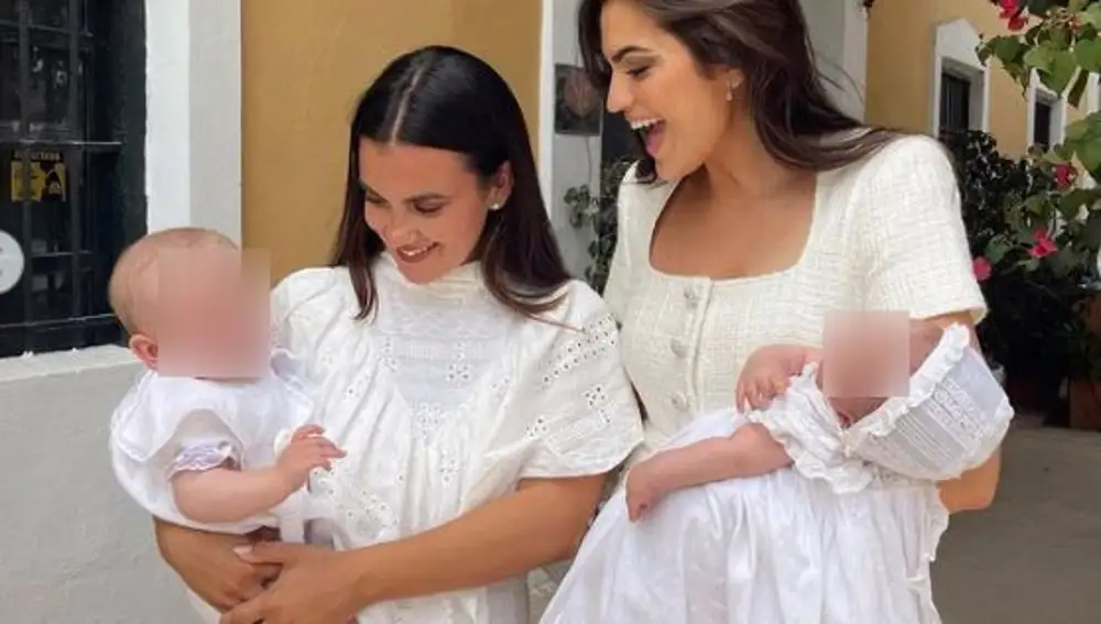 Marta Lozano, en el bautizo de su primer hijo