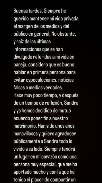 El mensaje de Asensio en Instagram