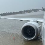 Imagen del aeropuerto de Palma inundado