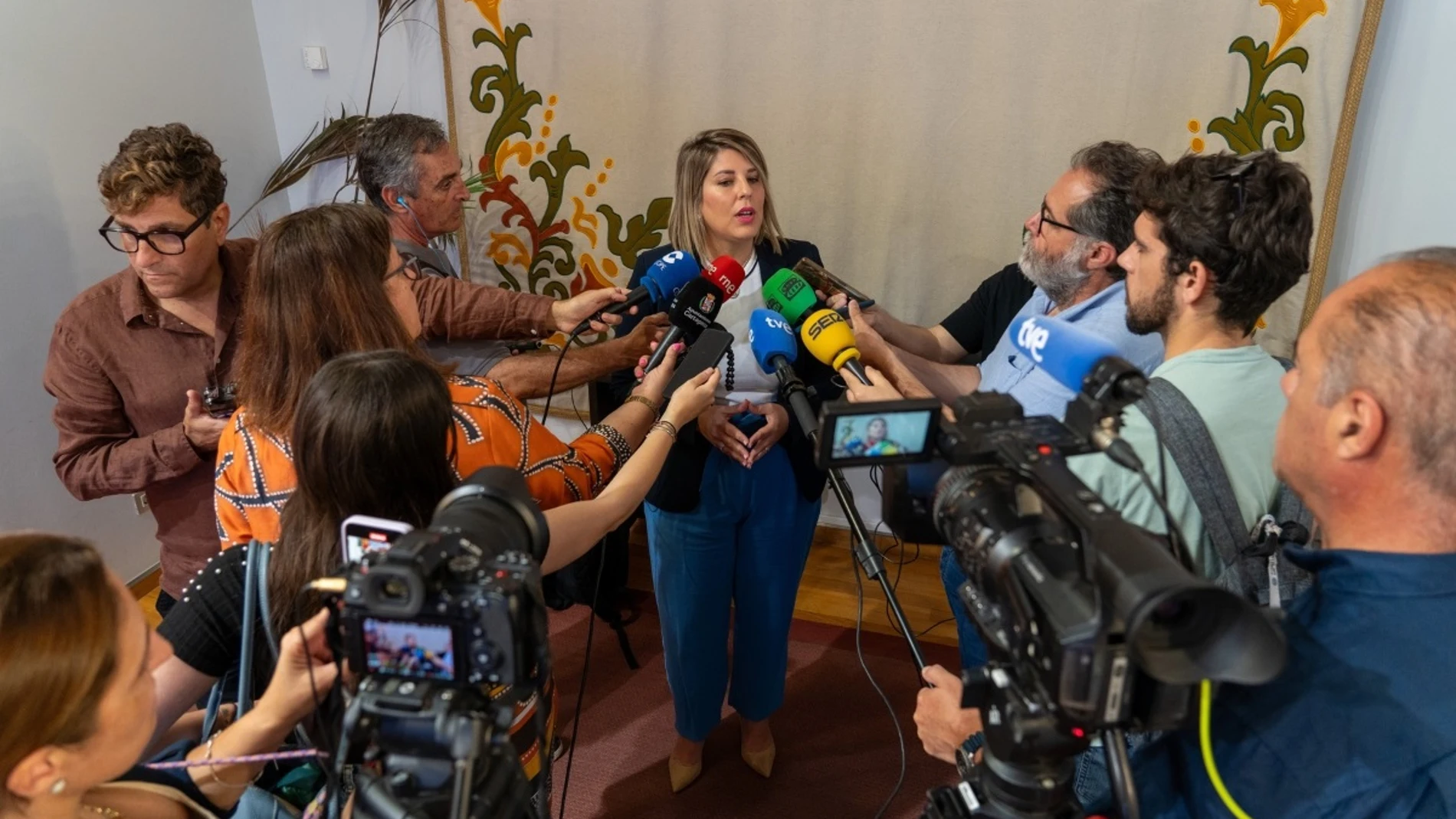 La alcaldesa de Cartagena, Noelia Arroyo, atiende a los medios de comunicación AYUNTAMIENTO DE CARTAGENA 12/06/2024