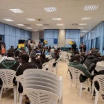 Una de las salas de asilo del aeropuerto de Barajas