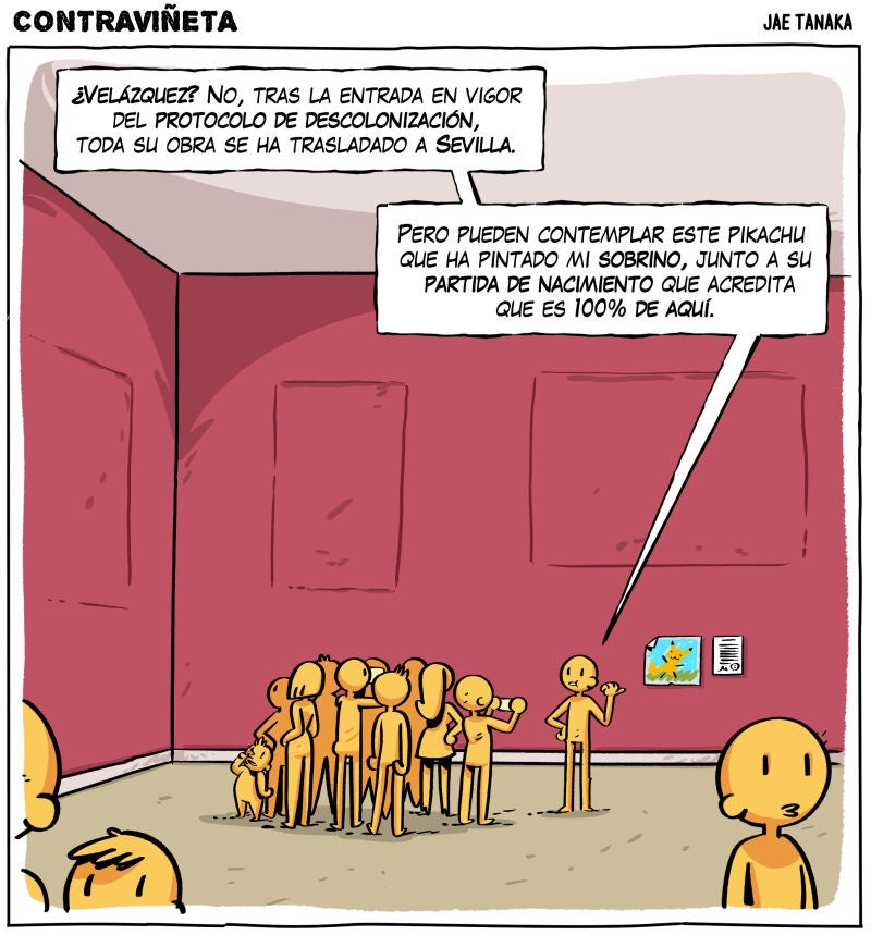 Viñeta de contracultura sobre la descolonización de los museos