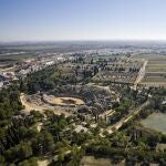 Vista aérea del Conjunto Arqueológico de Itálica
