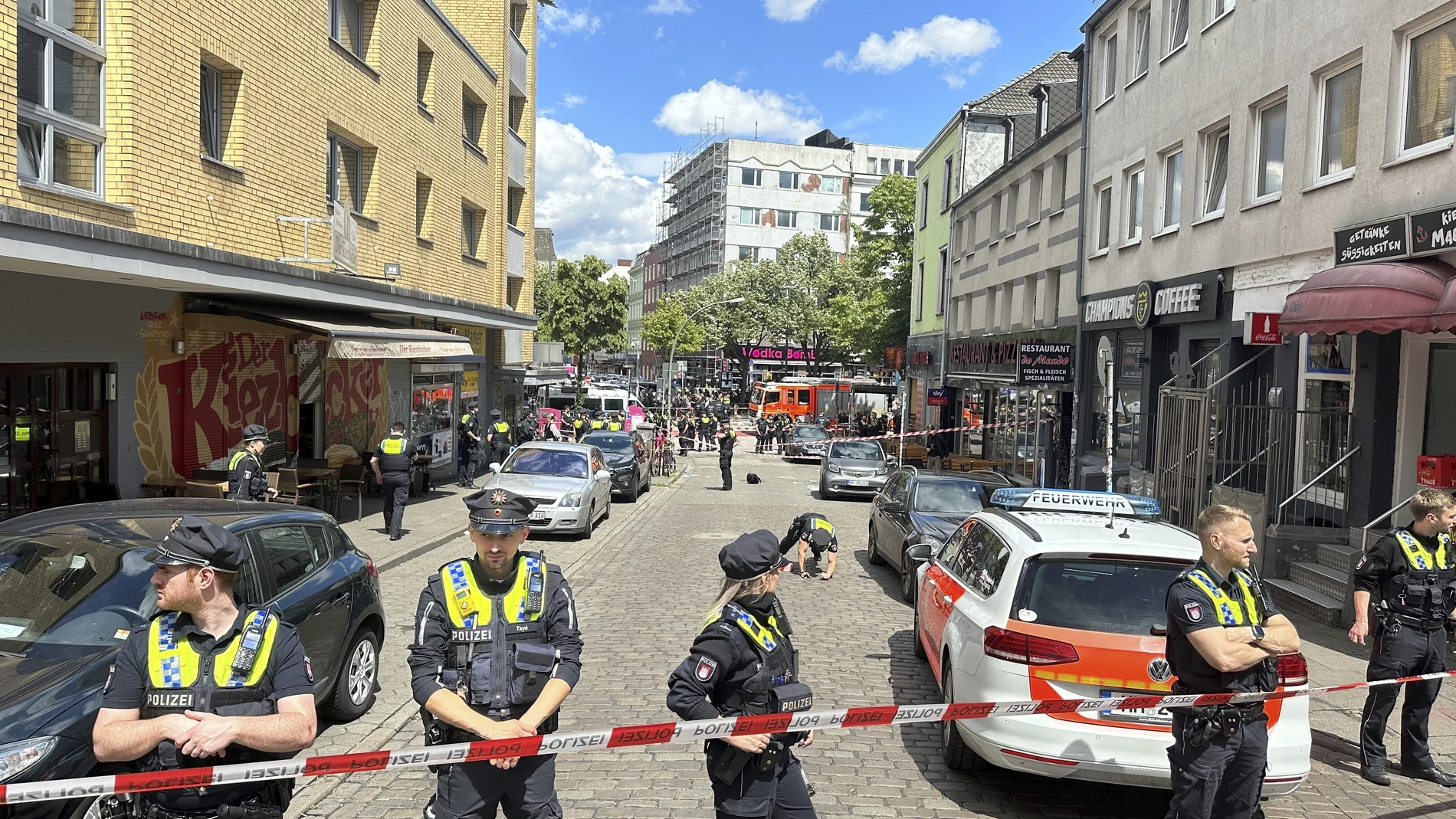 La policía acordona la zona del incidente en Hamburgo