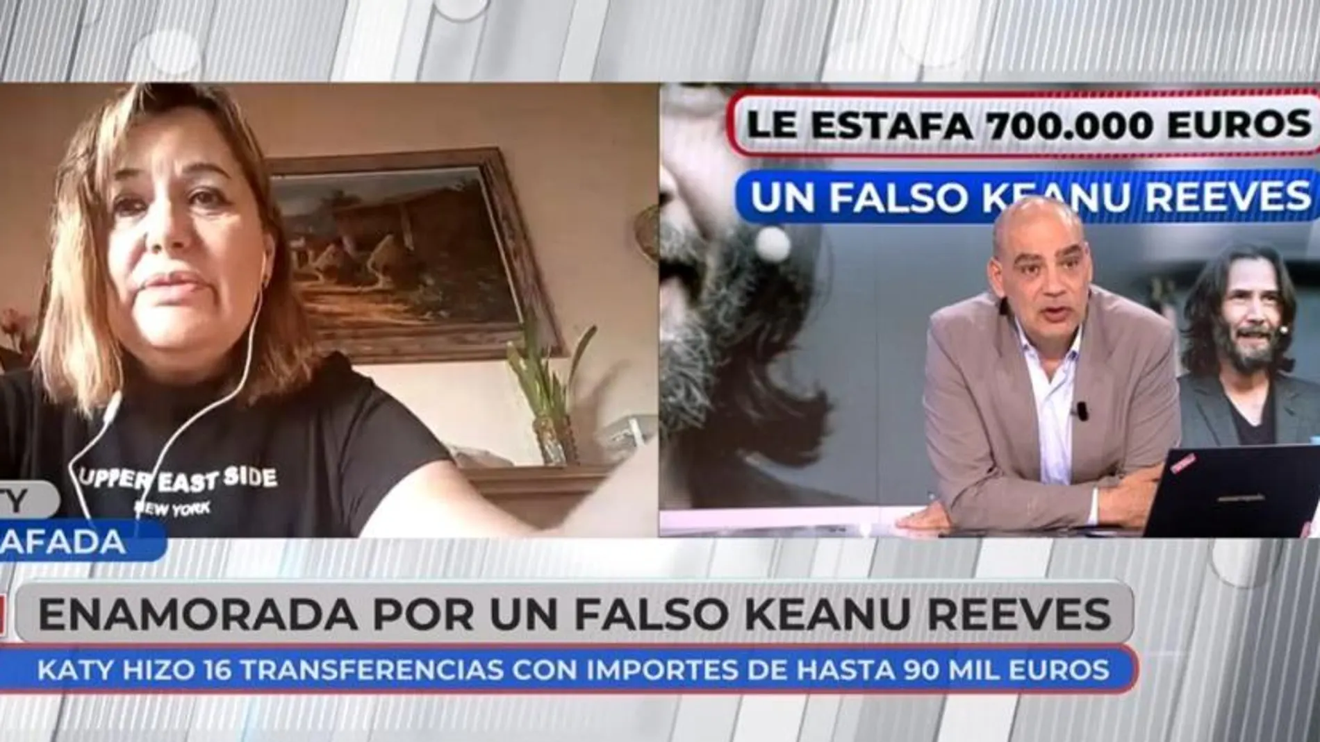 Momento de la entrevista de Nacho Abad con Katy en el programa "En boca de todos"