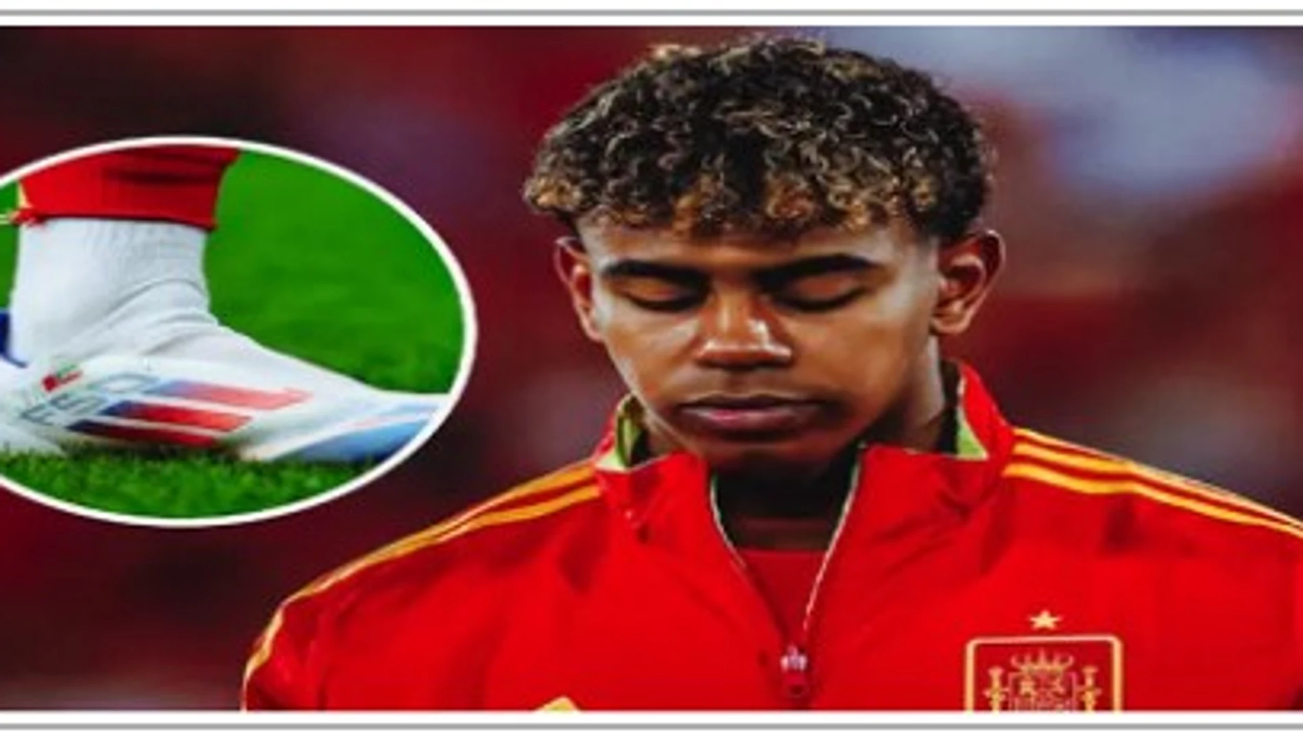 Polémica en Marruecos con Lamine por llevar en las botas los colores de la bandera magrebí