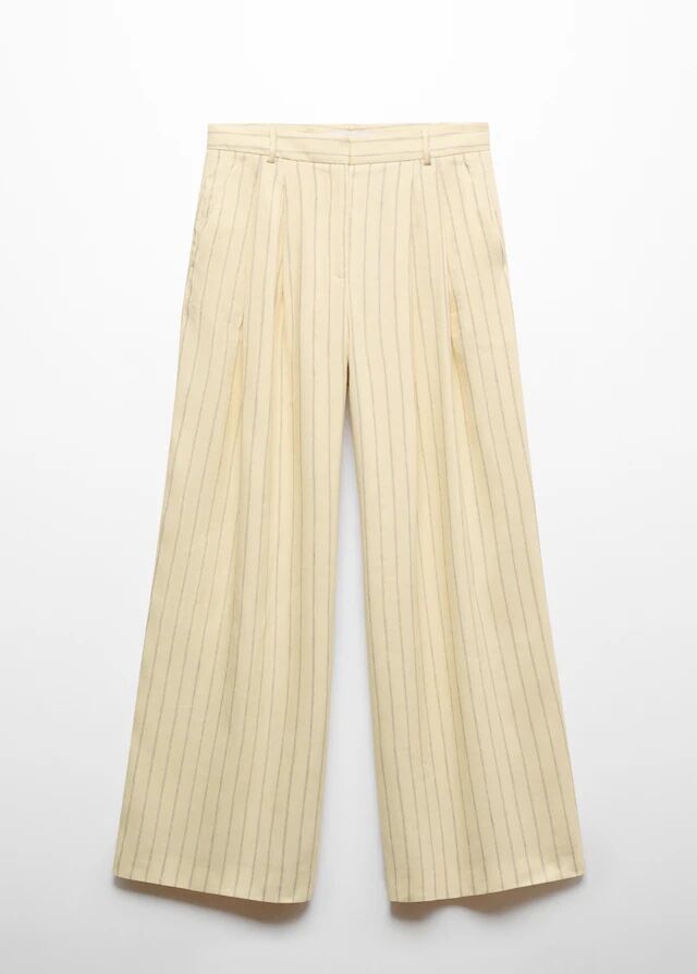 Pantalón lino rayas