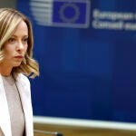 La primera ministra italiana, Giorgia Meloni, en la cumbre informal del pasado lunes en Bruselas