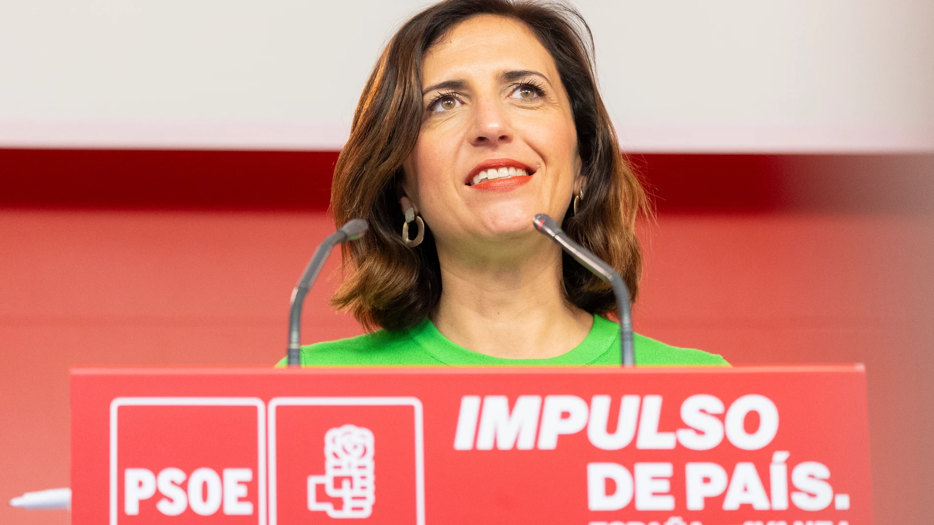 MADRID, 17/06/2024.-La portavoz de la Ejecutiva Federal del PSOE, Esther Peña, durante la rueda de prensa ofrecida este lunes en Madrid. EFE/PSOE SOLO USO EDITORIAL/SOLO DISPONIBLE PARA ILUSTRAR LA NOTICIA QUE ACOMPAÑA (CRÉDITO OBLIGATORIO)
