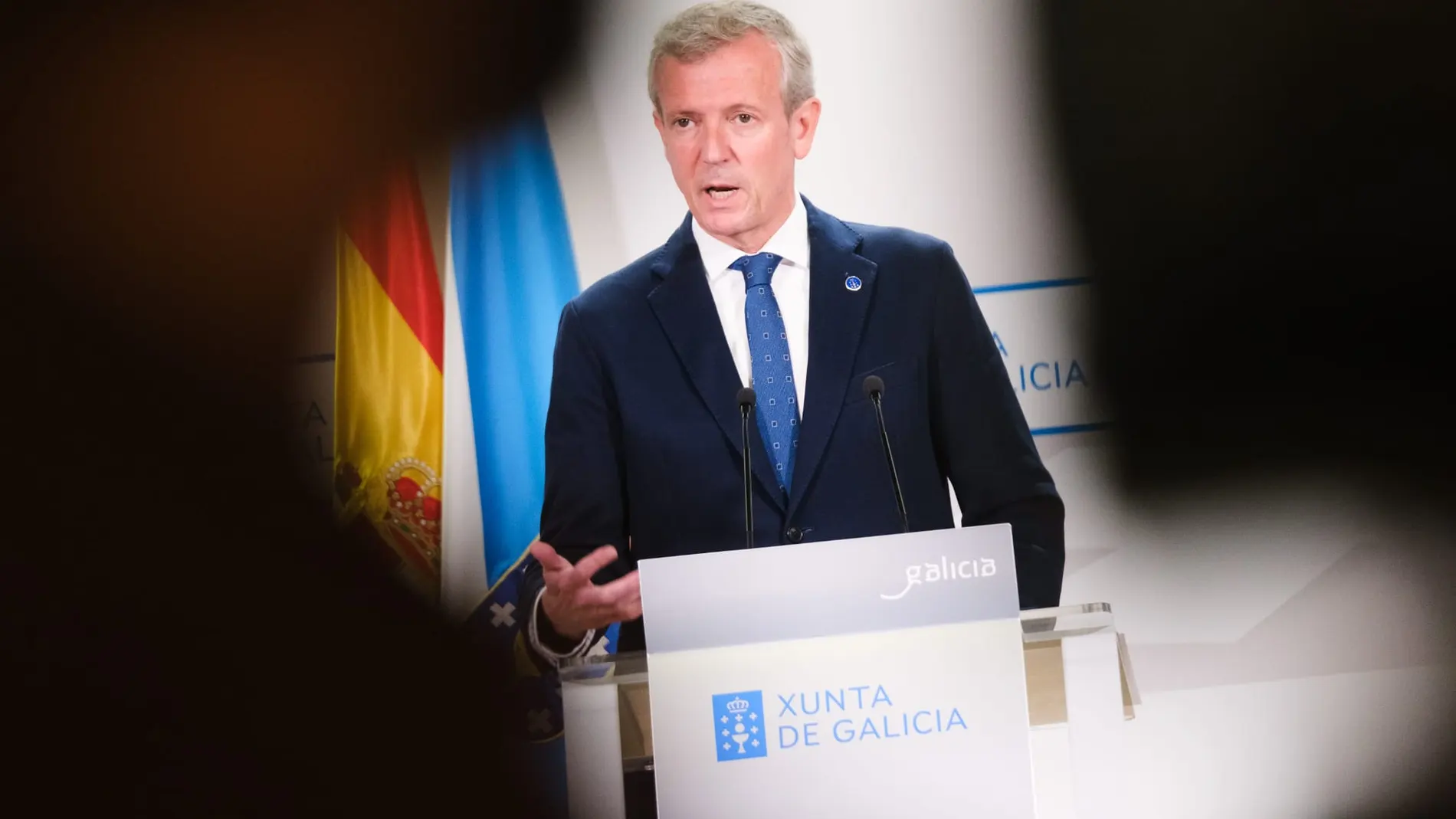Rueda, hoy, en su comparecencia ante los medios.