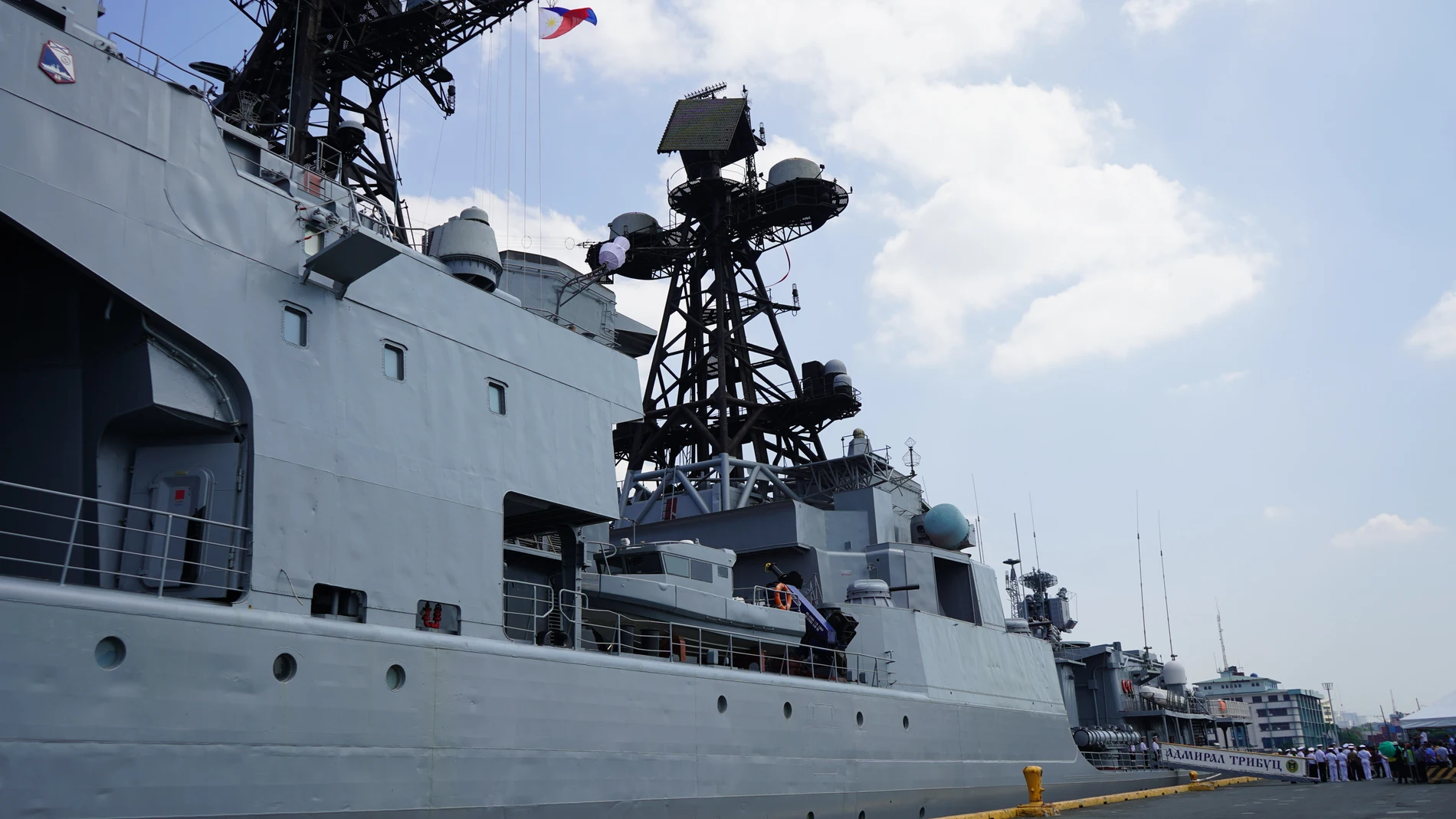 Un buque de la Armada de Rusia a su llegada en 2019 al puerto de Manila, en el marco de una 'visita de buena voluntad' a Filipinas por parte de la Flota del Pacífico (archivo) (Foto de ARCHIVO) 08/04/2019