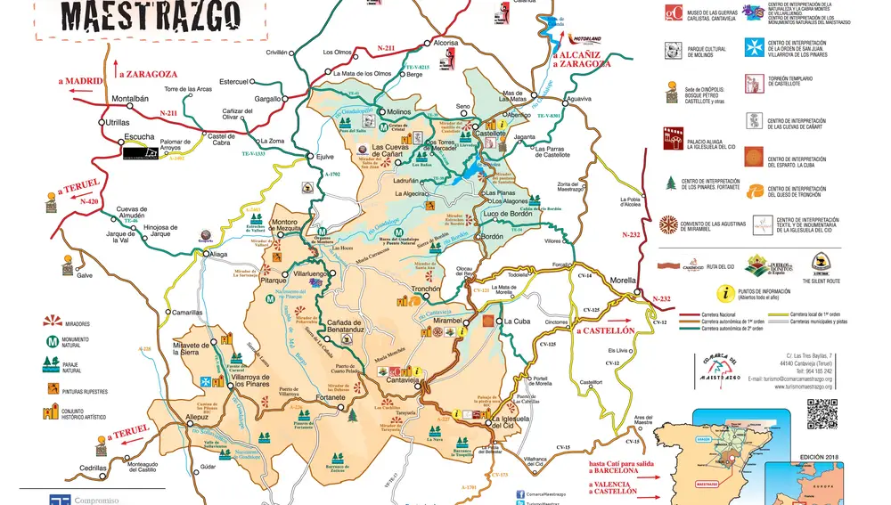 Mapa del recorrido de la Ruta del Silencio