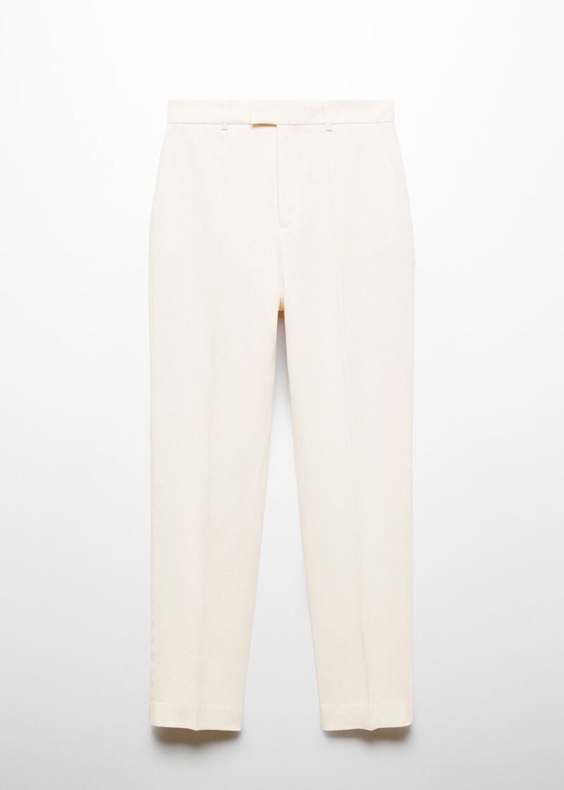 Pantalón traje 100% lino