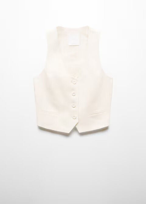Chaleco traje lino