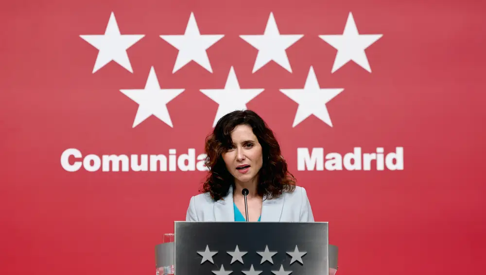 La presidenta madrileña, Isabel Díaz Ayuso