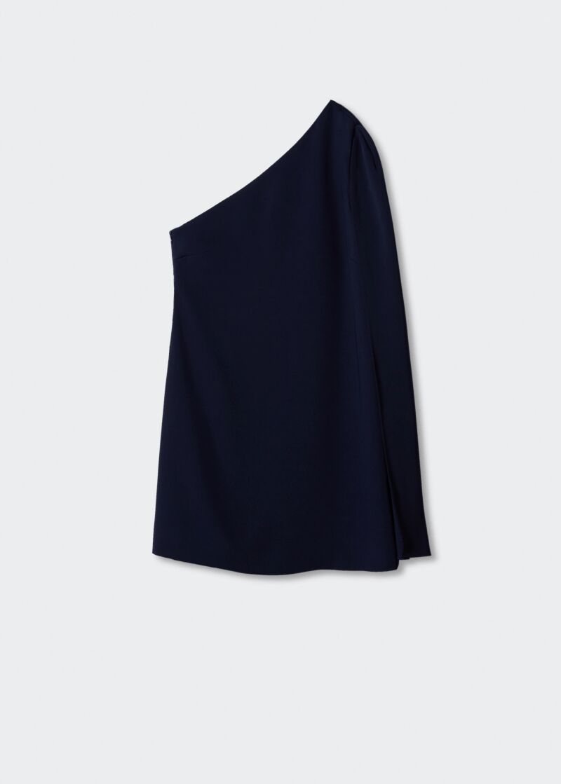 Vestido mini con manga de capa.