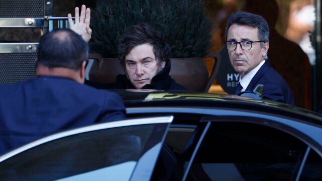 Llegada de Javier Milei a Madrid