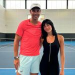 Aitana con Rafa Nadal.