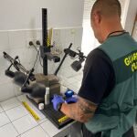 Parte del material incautado por la Guardia Civil