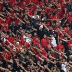 La afición de Albania, muy irrespetuosa con el himno de Españ