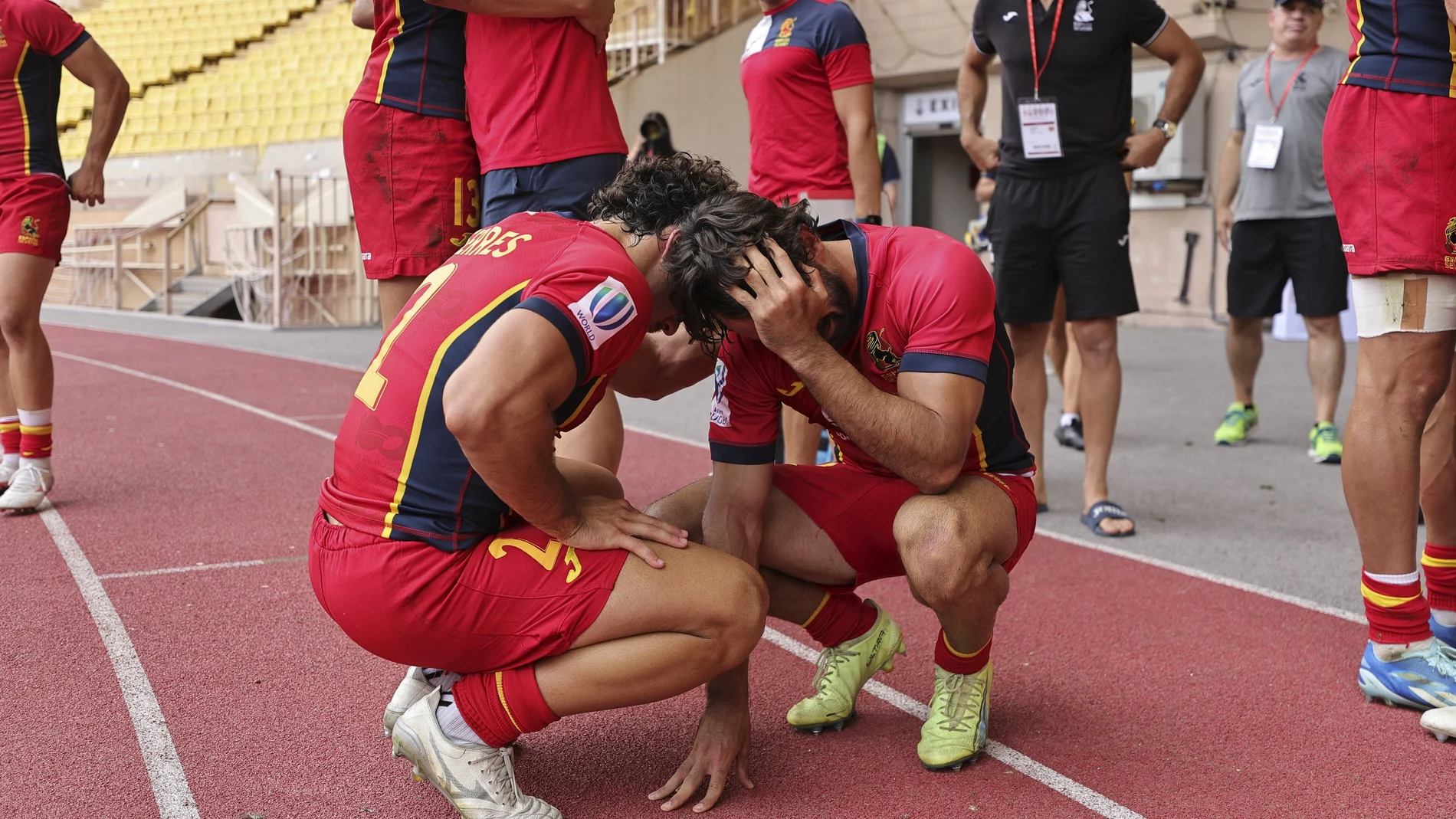 Los jugadores españoles de Rugby 7