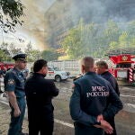 Eight killed in fire at office building near Moscow