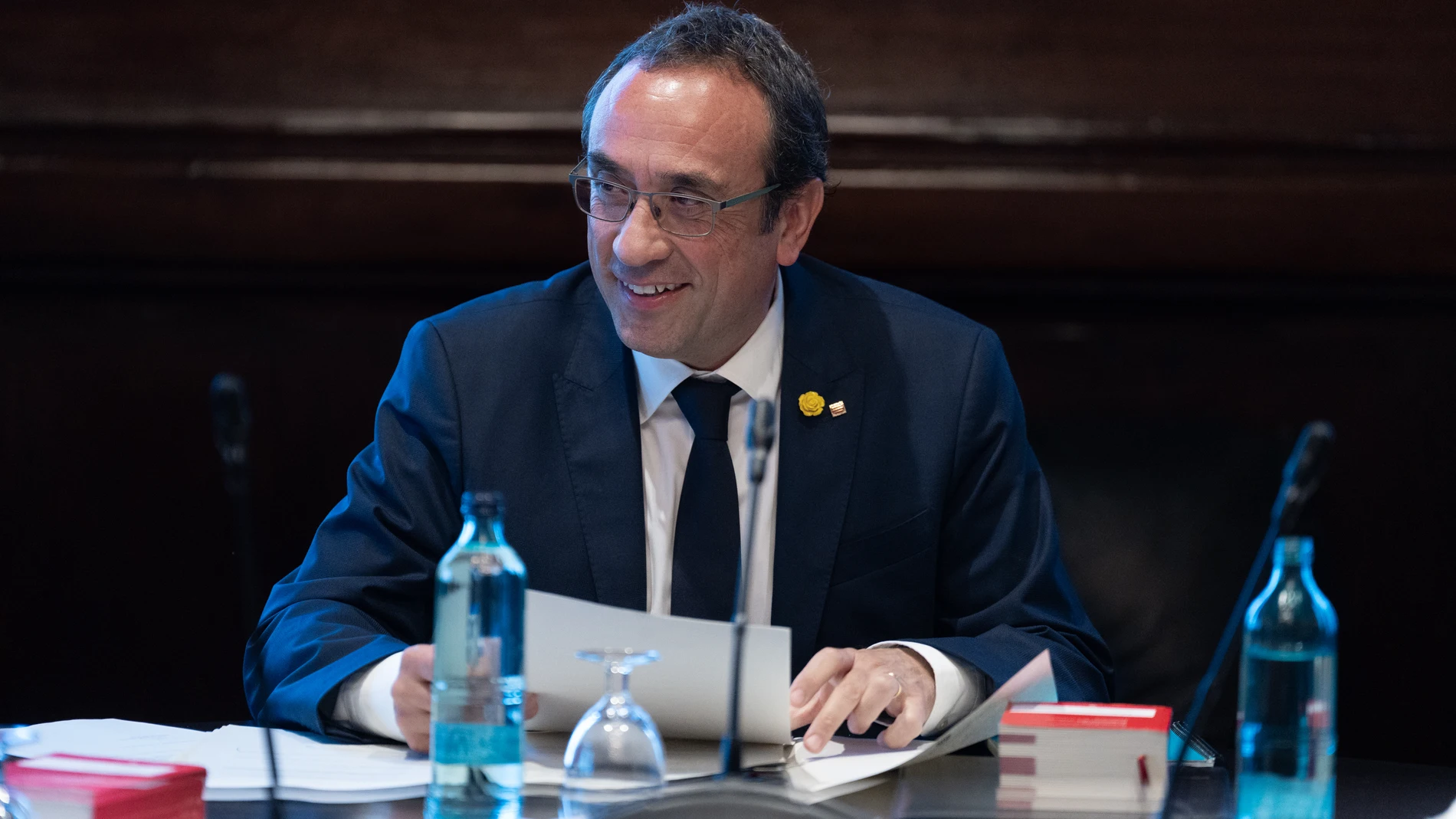 El presidente del Parlament, Josep Rull, durante una reunión de la Mesa del Parlament de Catalunya, a 25 de junio de 2024, en Barcelona, Catalunya (España). 25 JUNIO 2024;BARCELONA;CATALUNYA;MESA DEL PARLAMENT David Zorrakino / Europa Press 25/06/2024