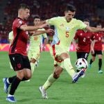 Vivian, jugador del Athletic, con la selección española frente a Albania en la Eurocopa