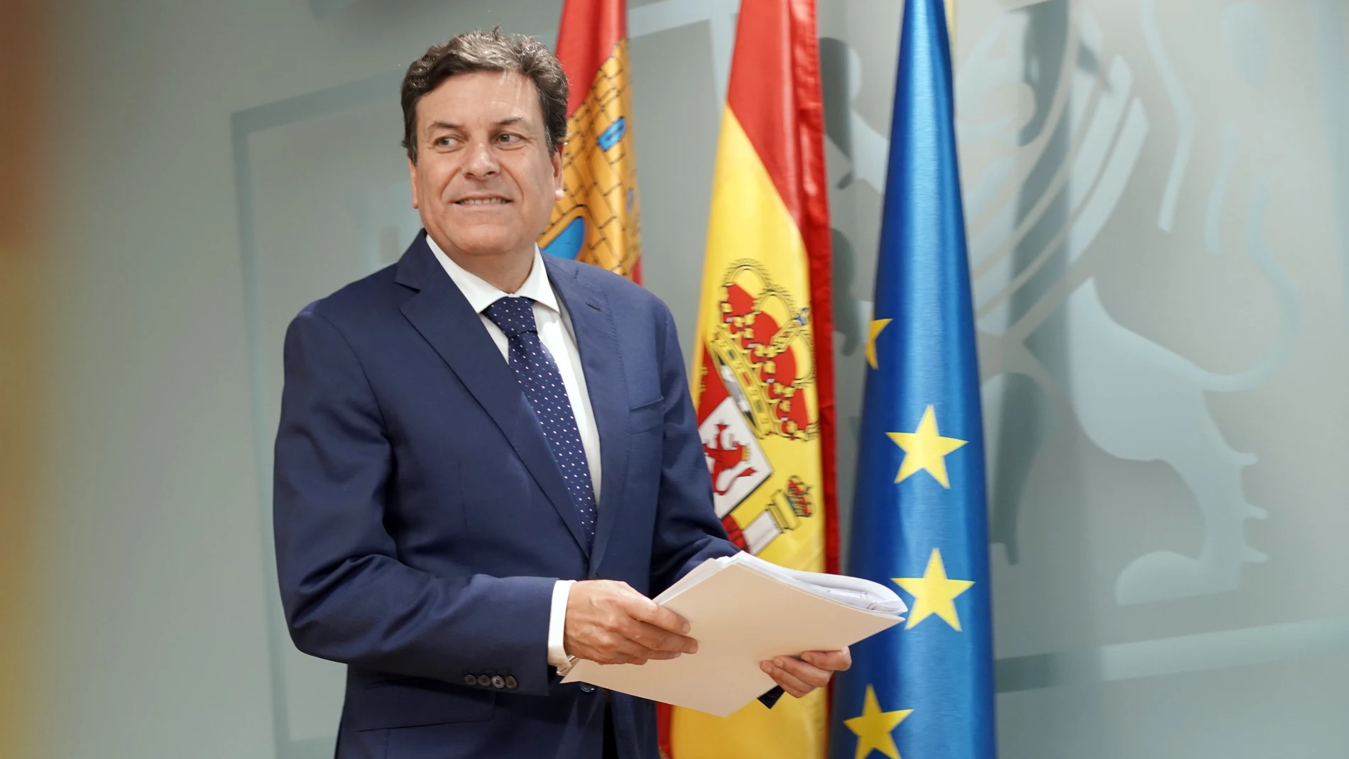 Carlos Fernández Carriedo en la rueda de prensa posterior al Consejo de Gobierno
