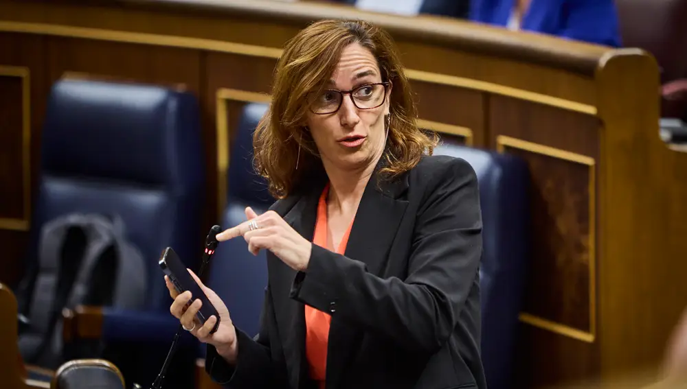 Mónica García durante una sesión de control al Gobierno, en el Congreso de los Diputados.