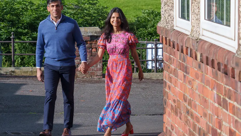 Prime Minister Rishi Sunak votes in UK General Election