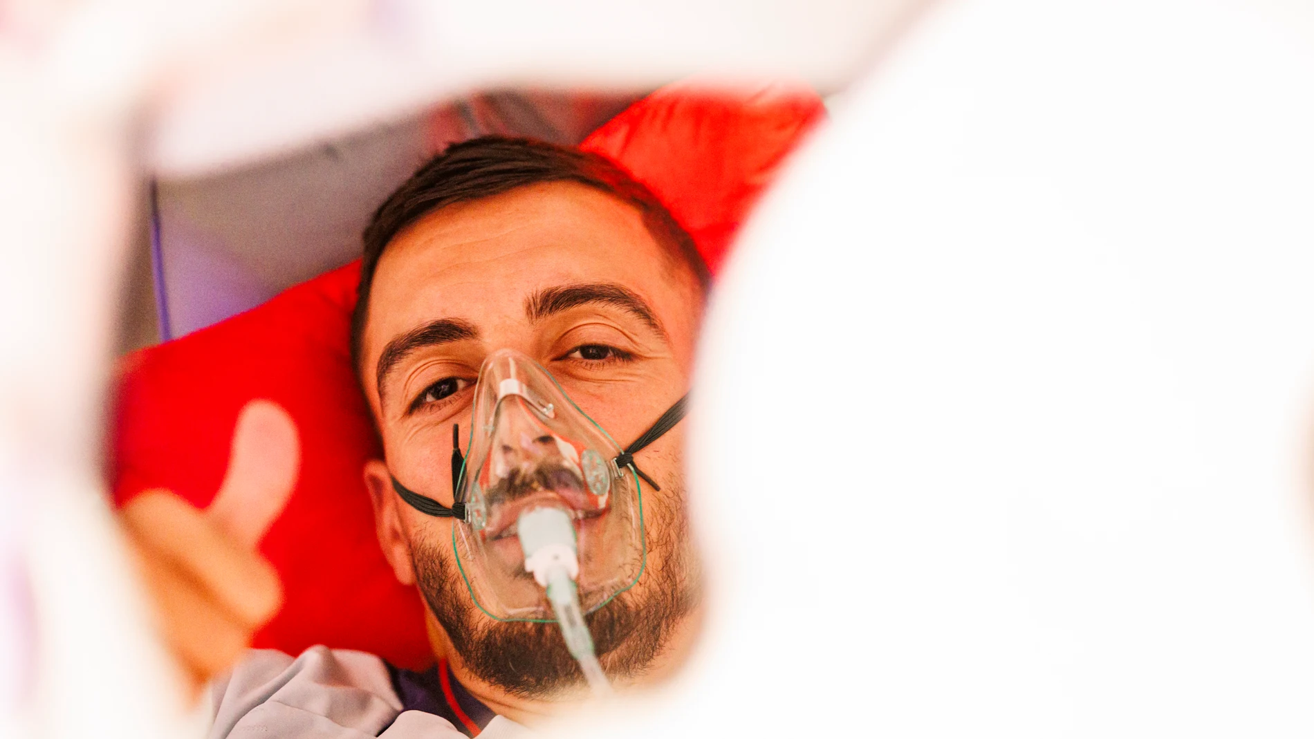 Joselu, en la máquina hipèrbárica
