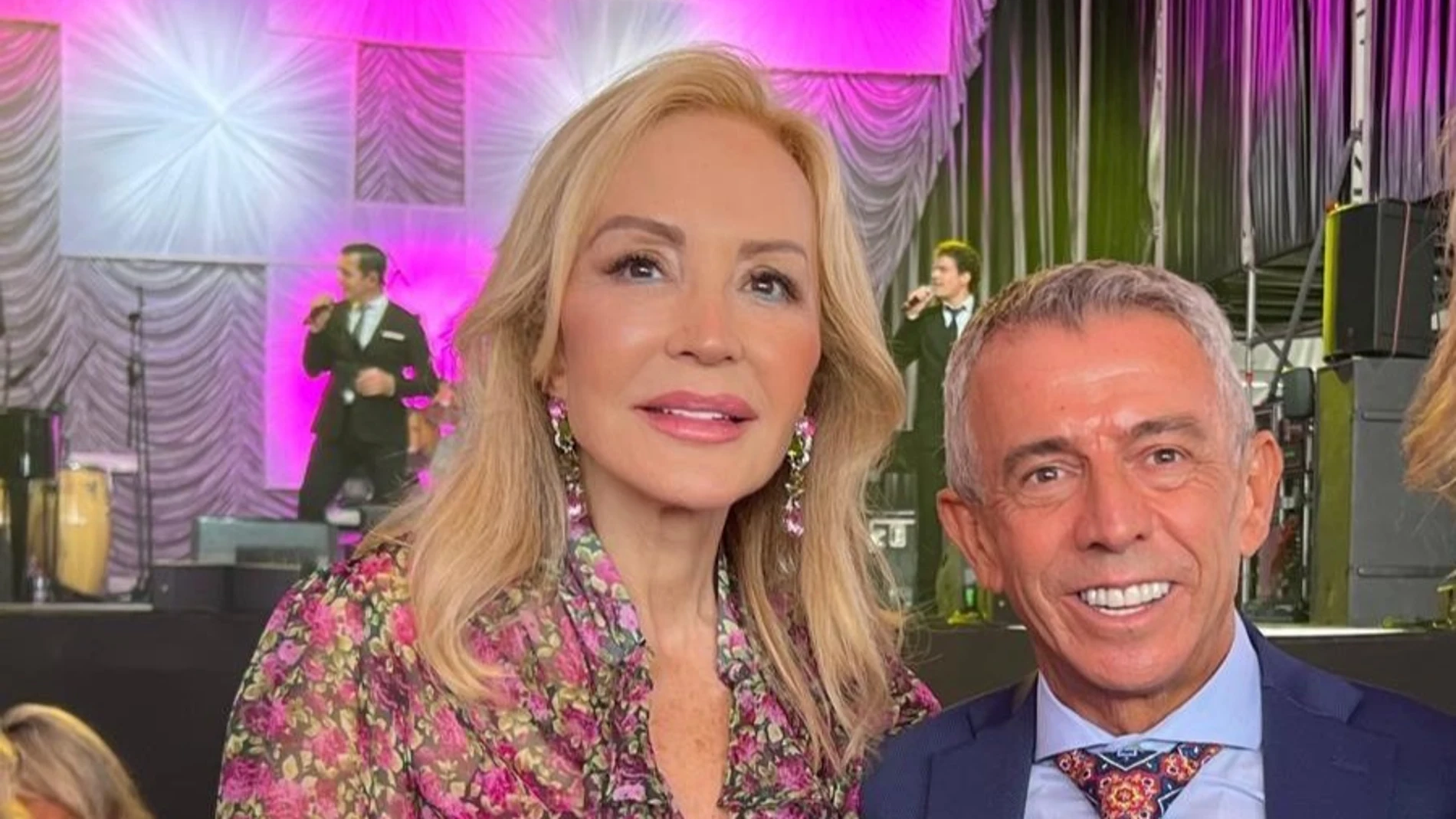 Carmen Lomana y "El Turronero" en la comunión de Carlota