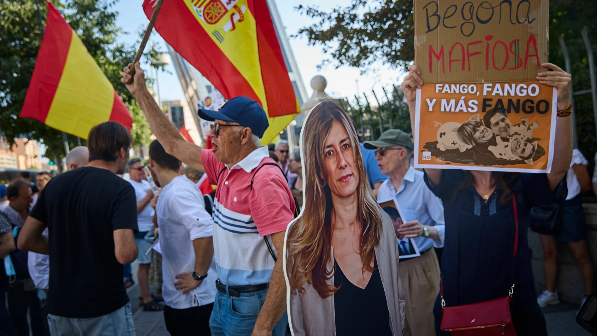 Ambiente en los juzgados de plaza de Castilla hoy que declara ante el juez Begoña Gómez, la mujer del presidente del Gobierno Pedro Sánchez © Alberto R. Roldán / Diario La Razón. 05 07 2024