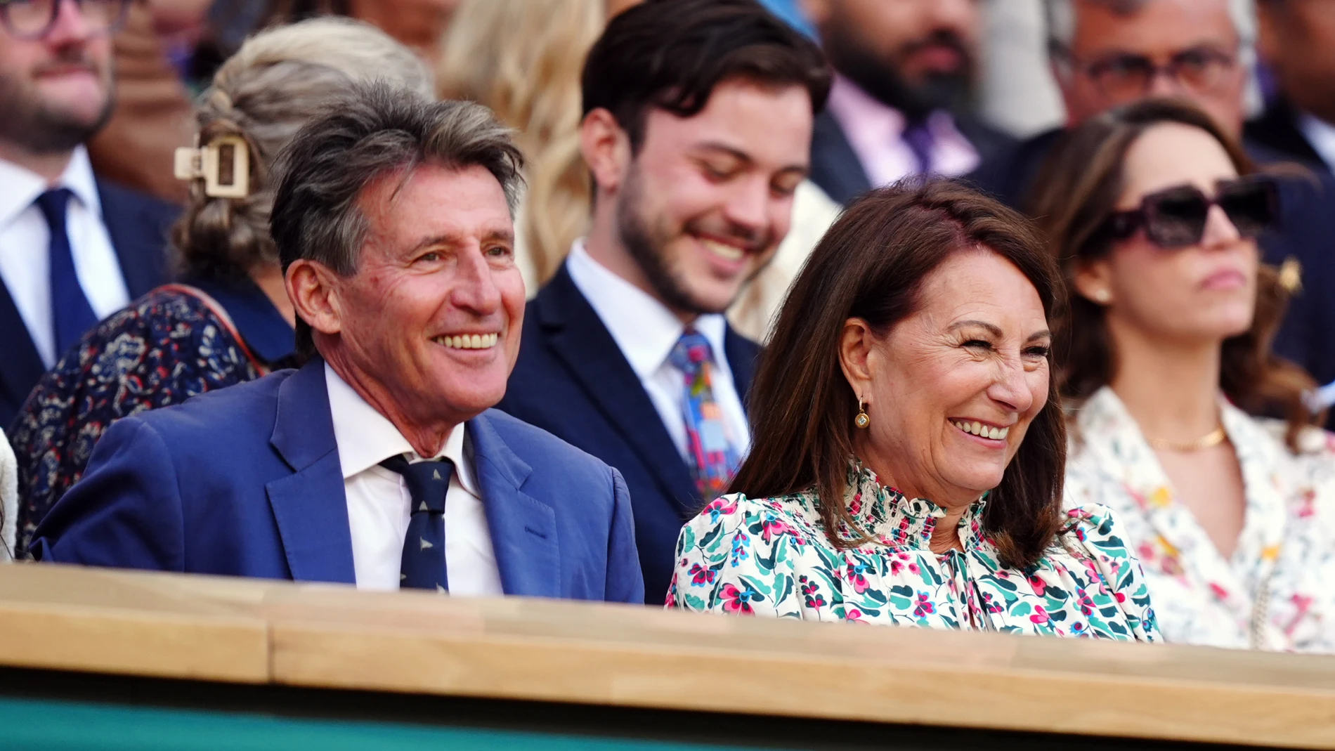 Los padres de Kate Middleton en Wimbledon.
