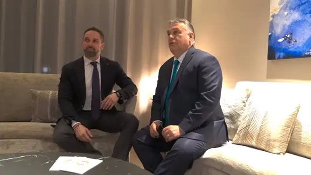 Abascal ve "nervios" por la adhesión de su formación al grupo de Orbán en el Parlamento Europeo Abascal ve "nervios" por la adhesión de su formación al grupo de Orbán en el Parlamento Europeo