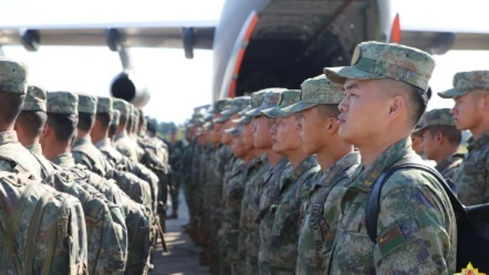 Soldados chinos llegan a Bielorrusia para la realización de maniobras antiterroristas conjuntas. MINISTERIO DE DEFENSA DE BIELORR 07/07/2024