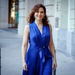 Isabel Díaz Ayuso con vestido catalán.