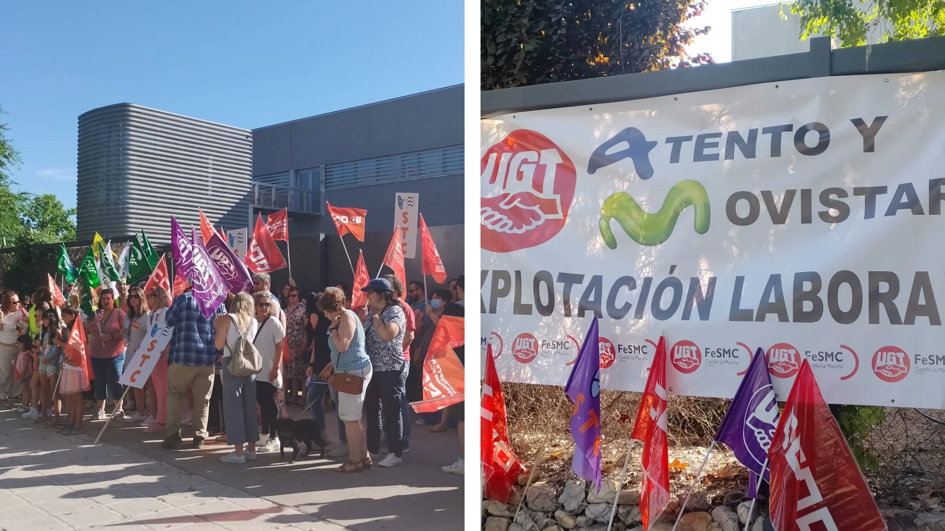 Huelga de toda la plantilla de la empresa que presta servicio a Movistar en la oficinas de Toledo