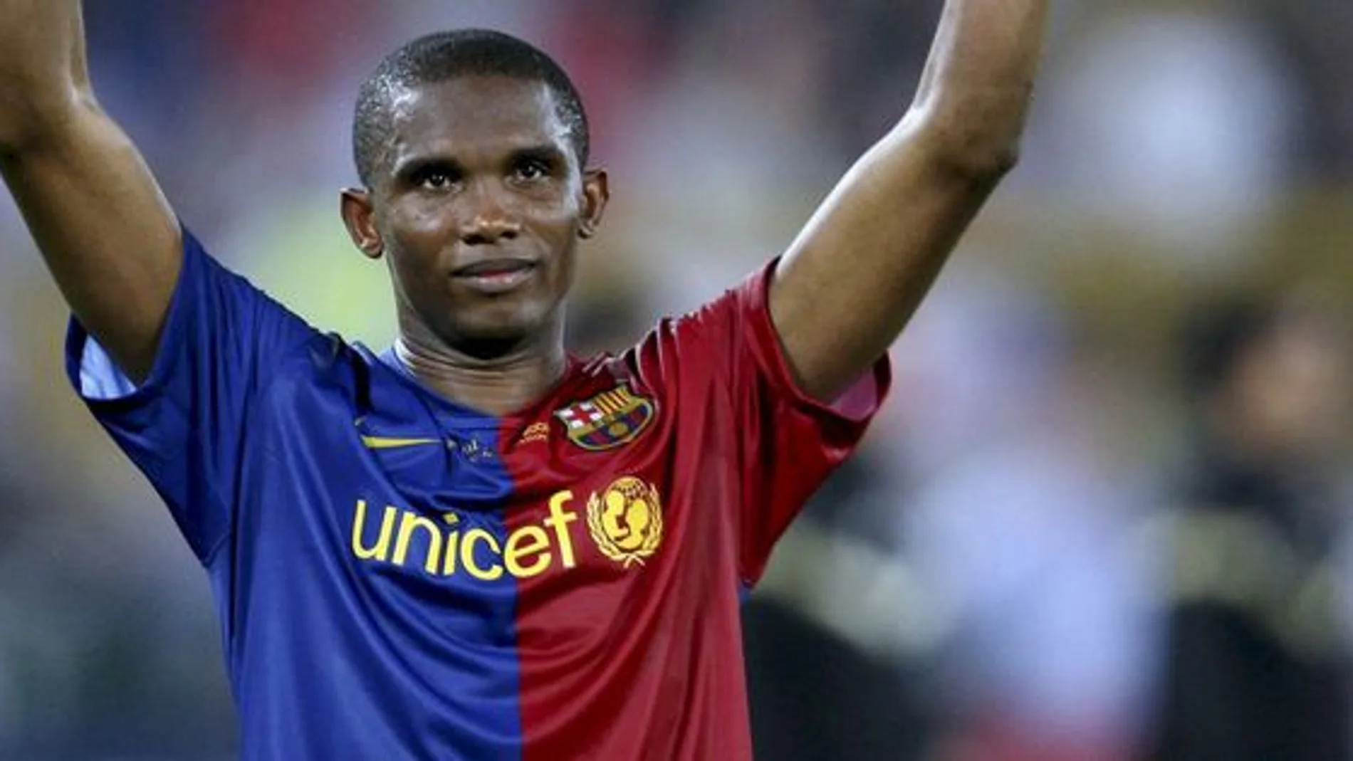Samuel Eto'o con el Barcelona